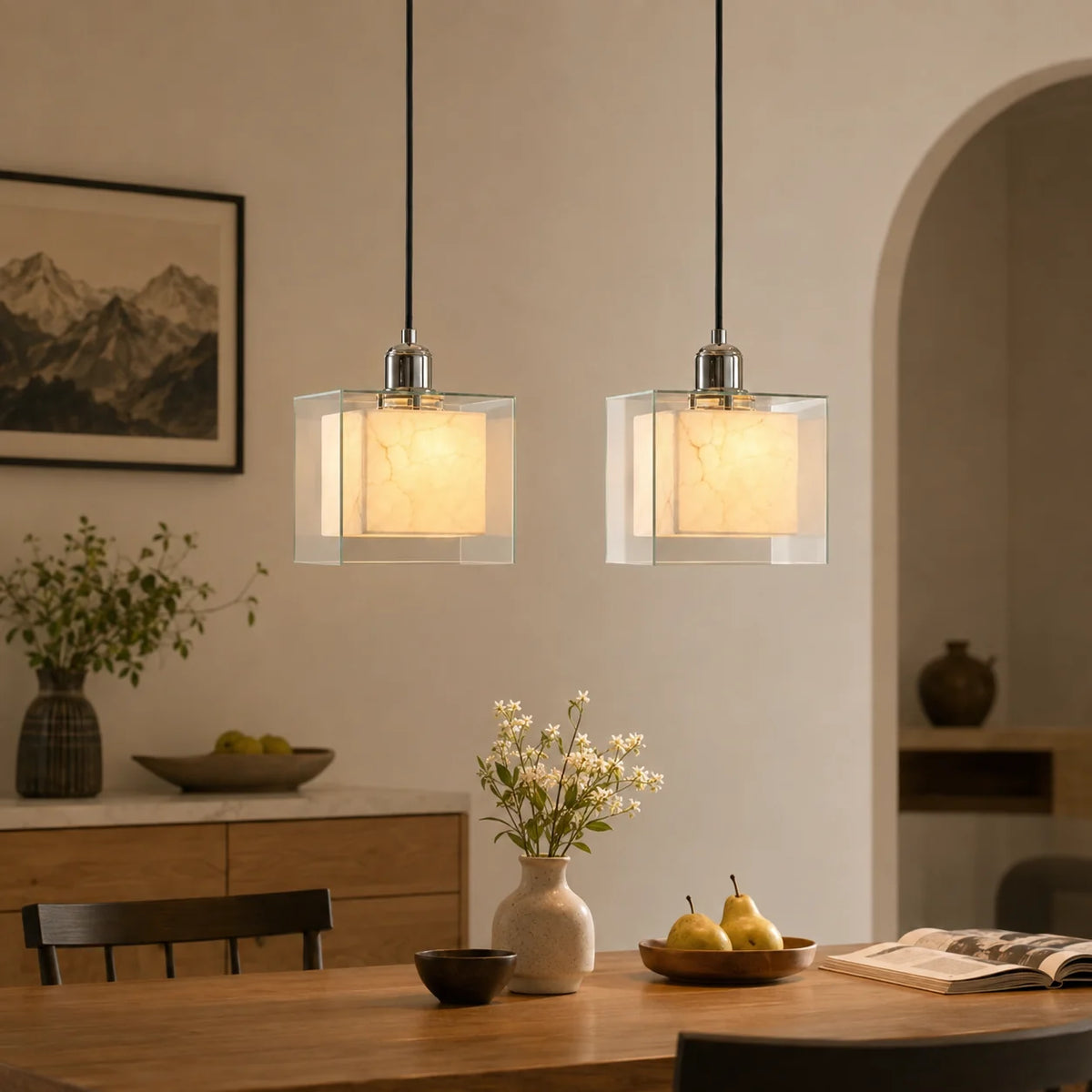 Cevrila Glass Cube Pendant Light 3