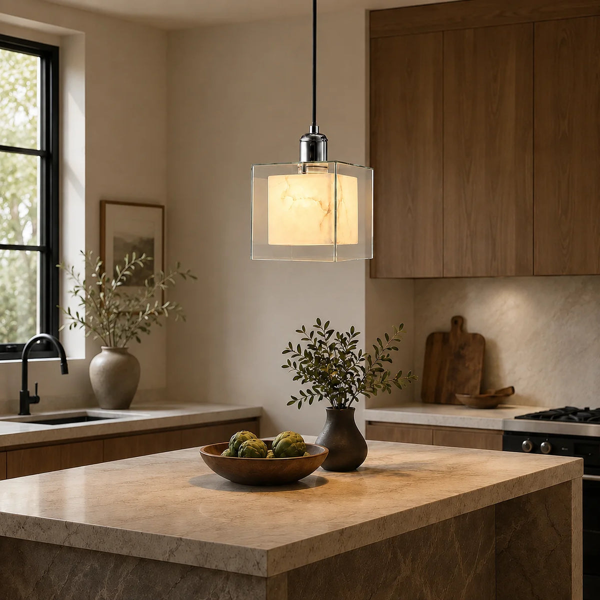 Cevrila Glass Cube Pendant Light 4