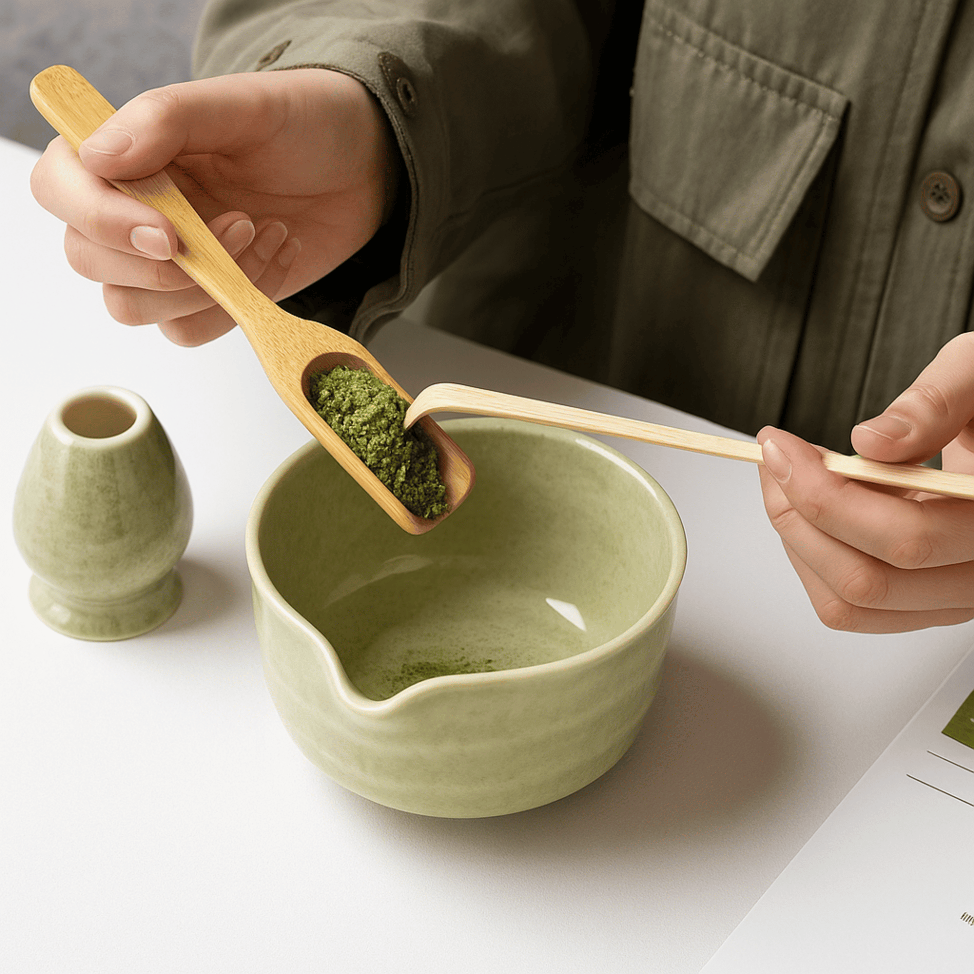 Chado Matcha Tea Set – Traditional Japanese Whisk, Bowl & Spoon 2