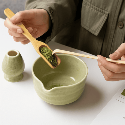 Chado Matcha Tea Set – Traditional Japanese Whisk, Bowl & Spoon 2