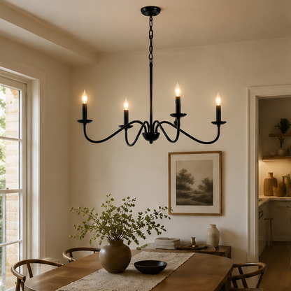 Hanging Chandelier, Vintage Candle Styled Pendant Chandelier Ceiling Light Fixture