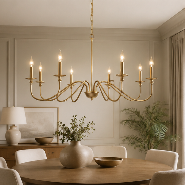 European Retro Industrial Style Candle Style Chandelier for Living Room Bedroom Study Corridor Decoration Hanging Lamps Lighting,luminaire