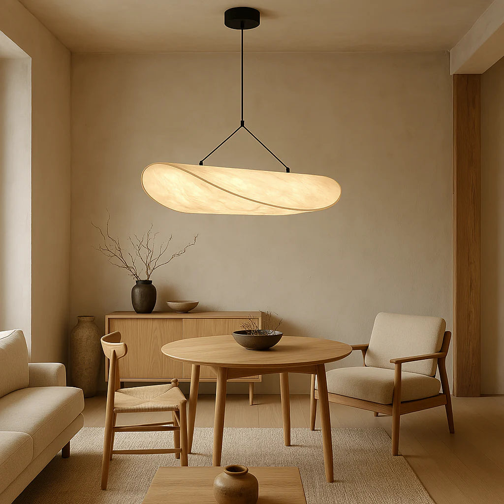 Rayvia Modern Silk Wavy Pendant Light – Luxury Organic Design Handmade
