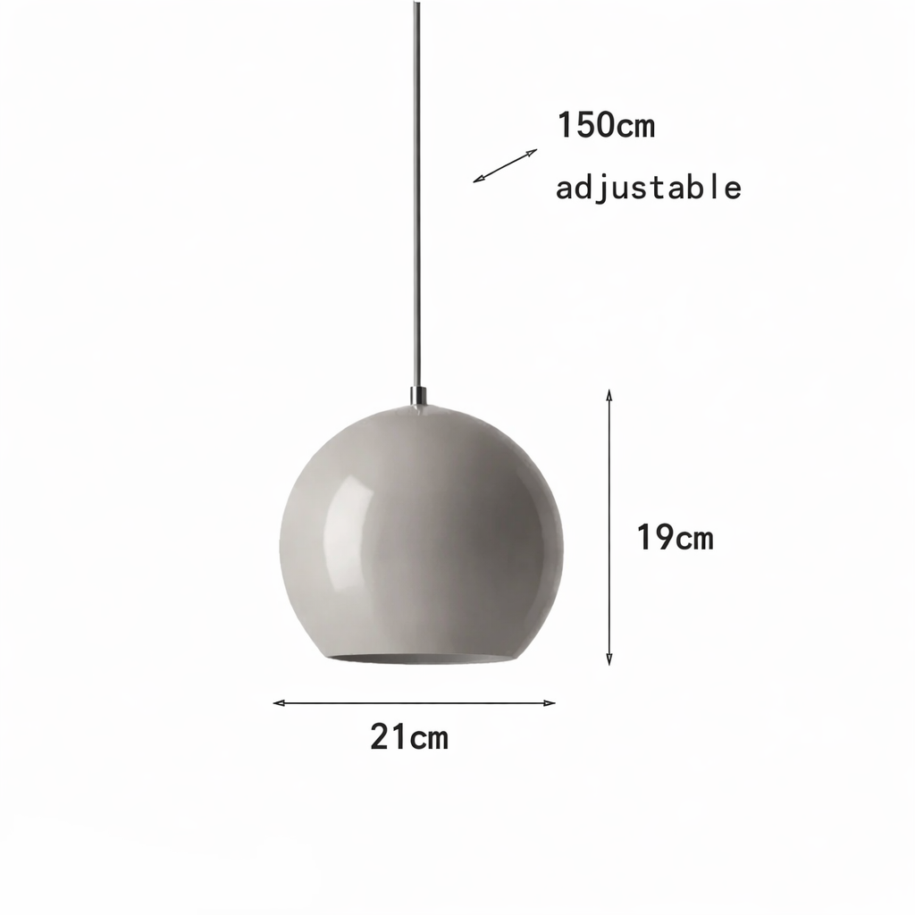 LuxRoyale Dimmable Metal Pendant Light for Modern Dining Room, Kitchen Island Ceiling Lamp