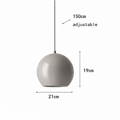 LuxRoyale Dimmable Metal Pendant Light for Modern Dining Room, Kitchen Island Ceiling Lamp
