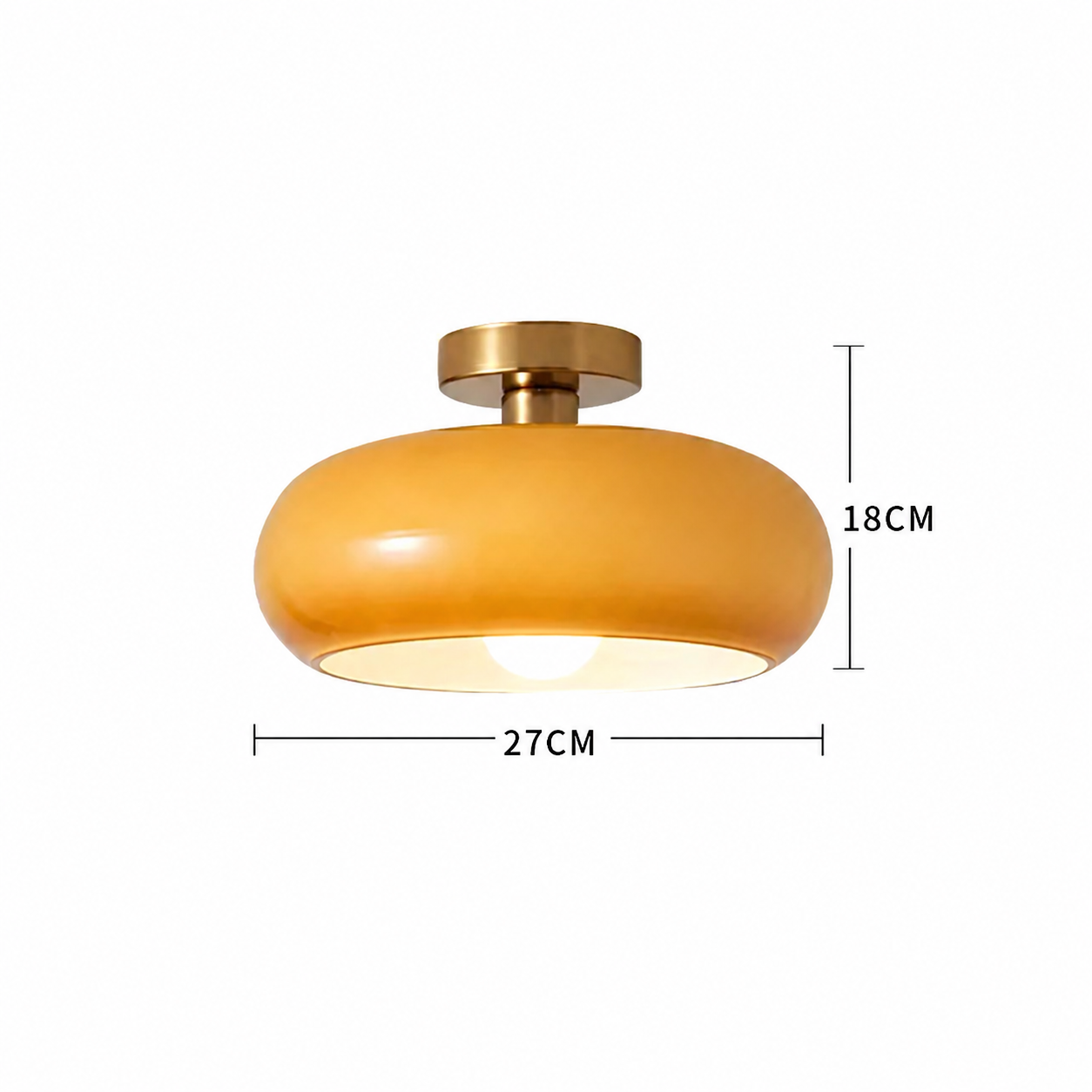 Royelux Glass Pendant Light Bread Shape Dimmable Artistic Stained-Glass Chandelier