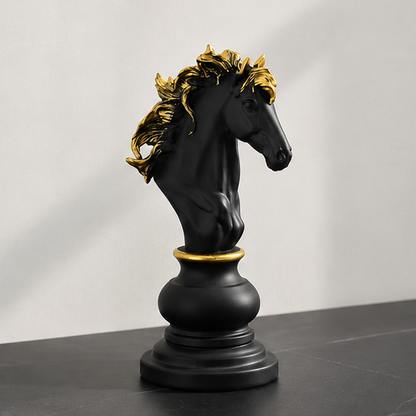 Royelux Modern Chess Statues - King, Queen & Knight Home Decor