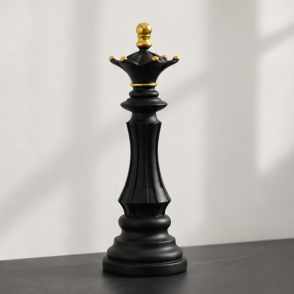 Royelux Modern Chess Statues - King, Queen & Knight Home Decor