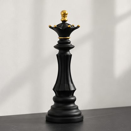 Royelux Modern Chess Statues - King, Queen & Knight Home Decor