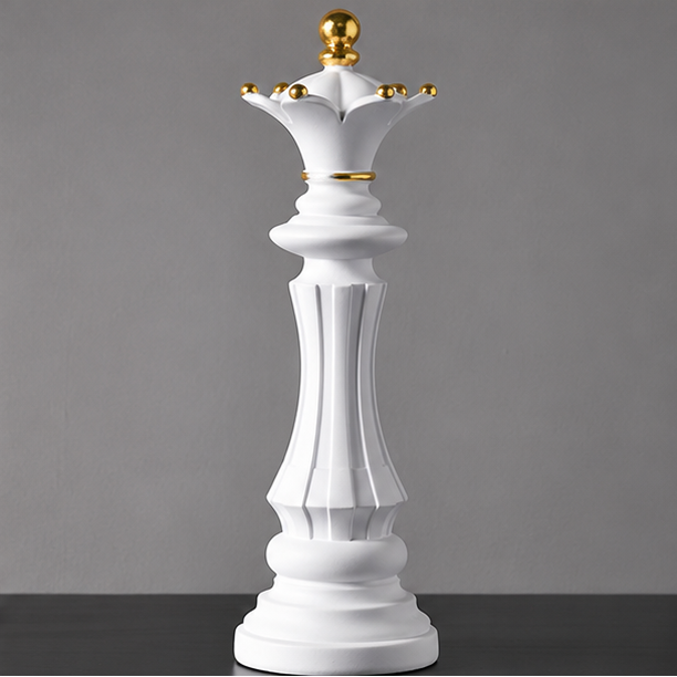 Royelux Modern Chess Statues - King, Queen & Knight Home Decor