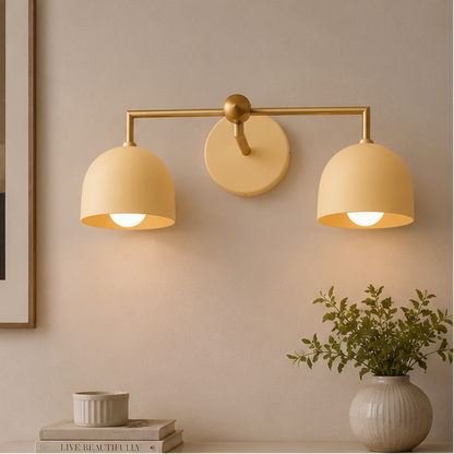 Royelux 3-Light Farmhouse Bathroom Vanity Light, Terracotta & Brass Fixture