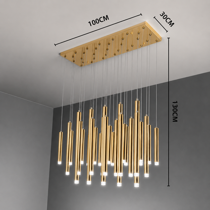 Royelux Modern LED Cascade Chandelier for Dining Room Table Lighting