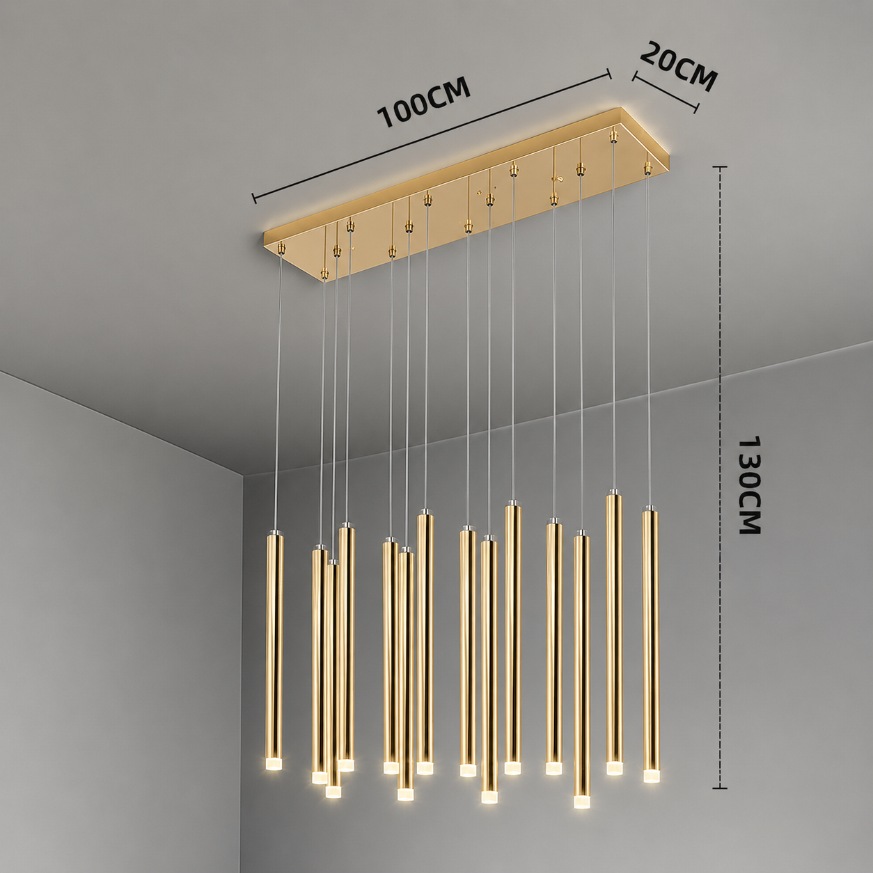 Royelux Modern LED Cascade Chandelier for Dining Room Table Lighting