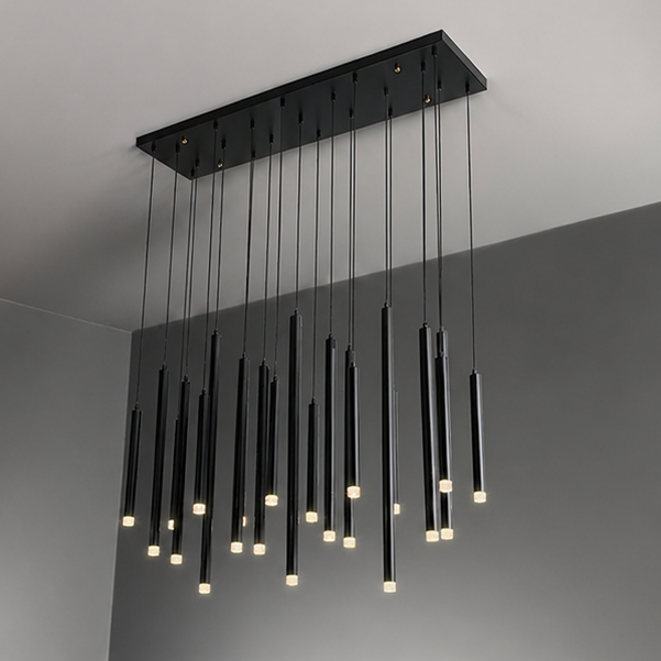 Royelux Modern LED Cascade Chandelier for Dining Room Table Lighting