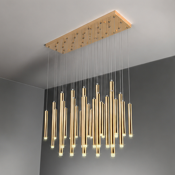 Royelux Modern LED Cascade Chandelier for Dining Room Table Lighting