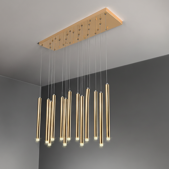 Royelux Modern LED Cascade Chandelier for Dining Room Table Lighting