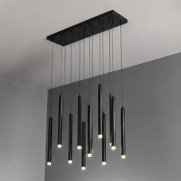 Royelux Modern LED Cascade Chandelier for Dining Room Table Lighting