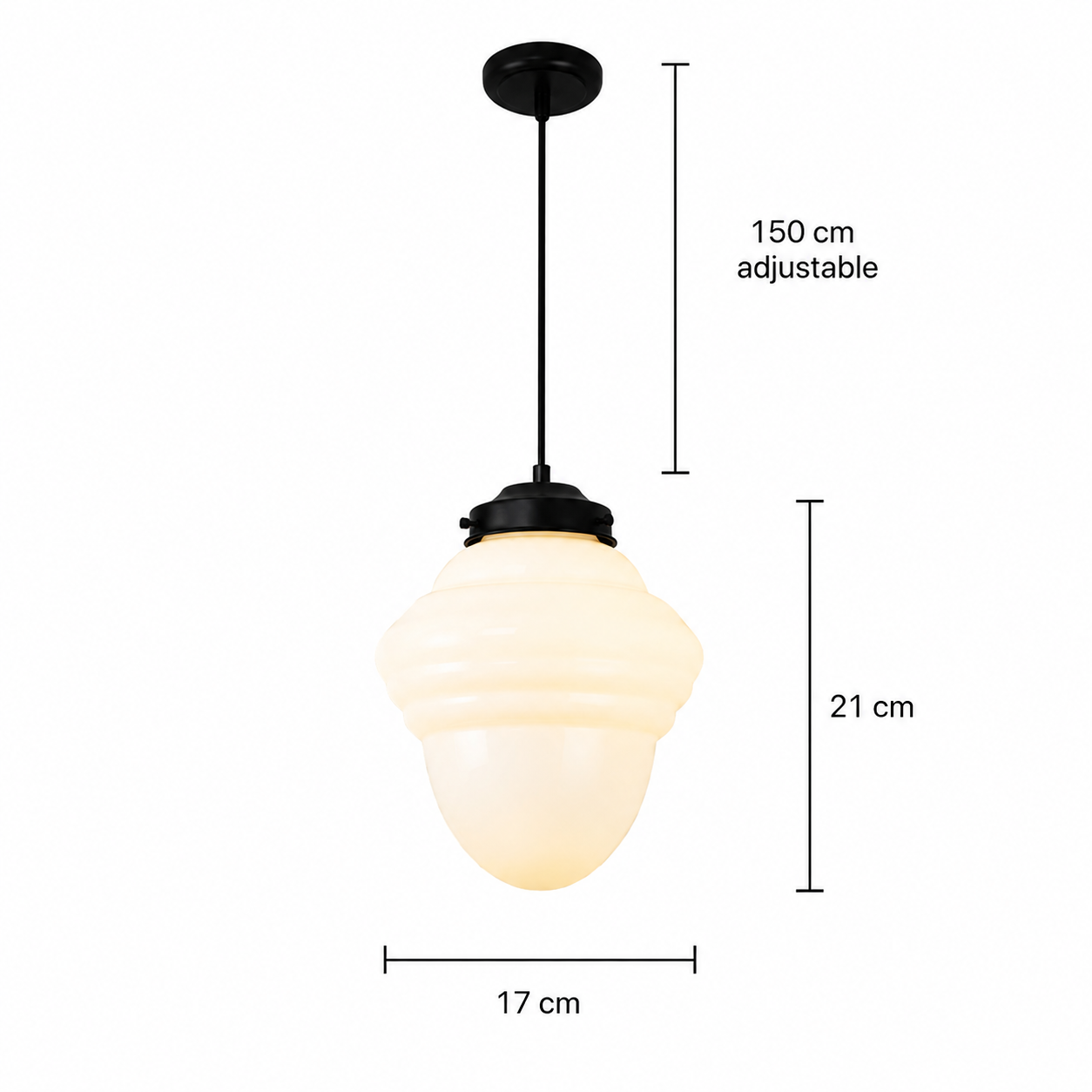 RoyaleGlow Art Deco Frosted Glass Geometric Pendant Light Fixture