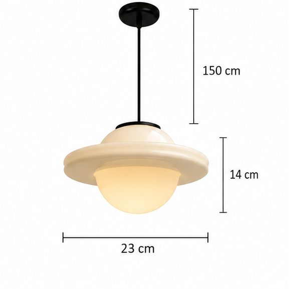 RoyaleGlow Art Deco Frosted Glass Geometric Pendant Light Fixture