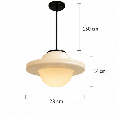 RoyaleGlow Art Deco Frosted Glass Geometric Pendant Light Fixture