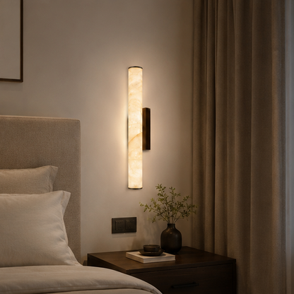 Royelux Modern Alabaster Linear Wall Sconce for Elegant Home Lighting