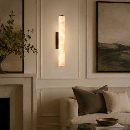Royelux Modern Alabaster Linear Wall Sconce for Elegant Home Lighting