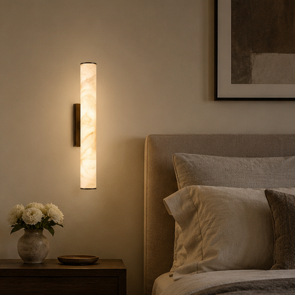 Royelux Modern Alabaster Linear Wall Sconce for Elegant Home Lighting