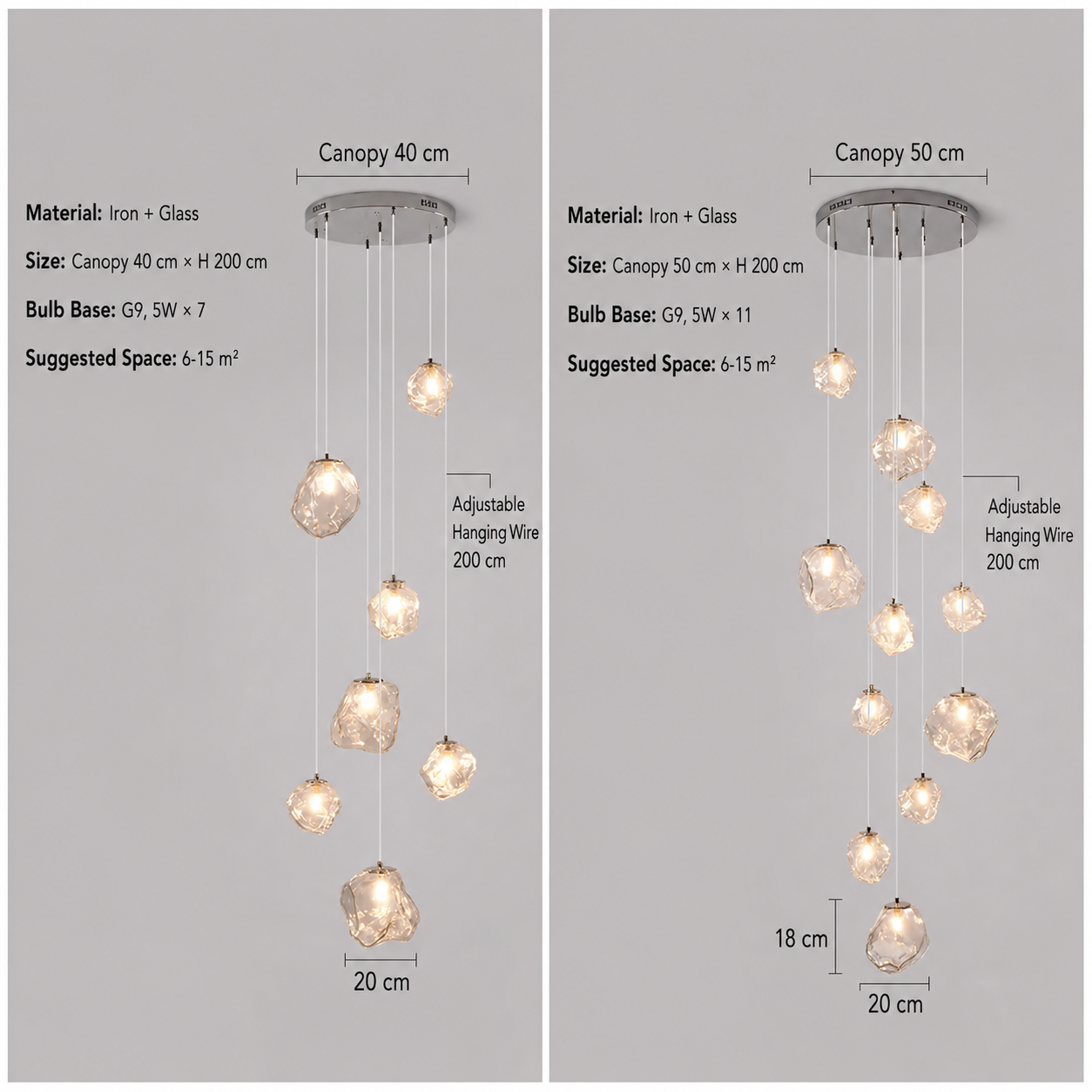 LuxRoyale Mineral Resin Pendant Light - Stone Inspired Sculptural Lighting