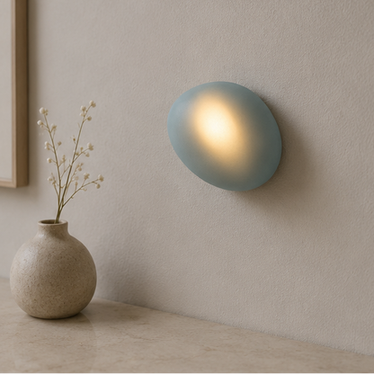 RoyaleGlow Organic Pebble Wall Sconce - Modern Minimalist LED Ambient Light Fixture
