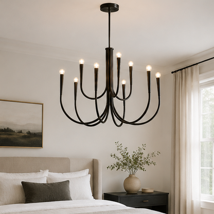 Royelux Modern Chandelier Light - Mid Century French Lighting for Dining, Living room