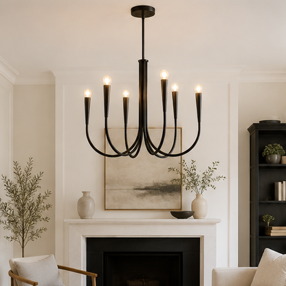 Royelux Modern Chandelier Light - Mid Century French Lighting for Dining, Living room