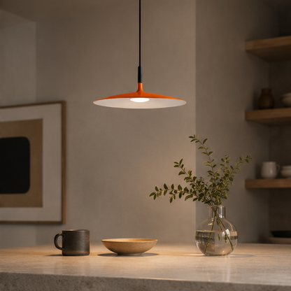 RoyaleGlow Scandinavian Minimalist LED Disc Pendant Light for Kitchen Island