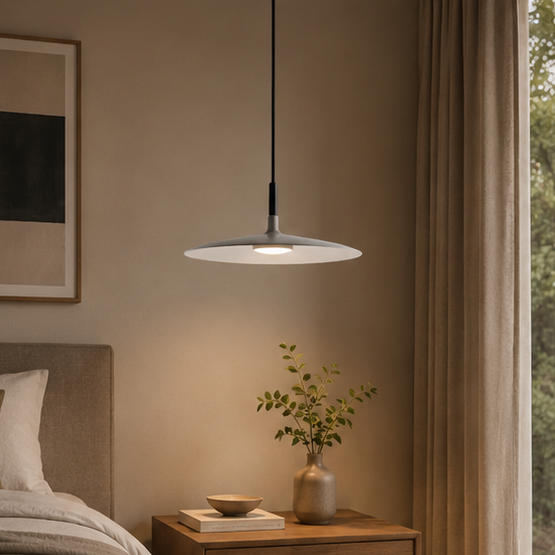RoyaleGlow Scandinavian Minimalist LED Disc Pendant Light for Kitchen Island
