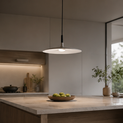 RoyaleGlow Scandinavian Minimalist LED Disc Pendant Light for Kitchen Island