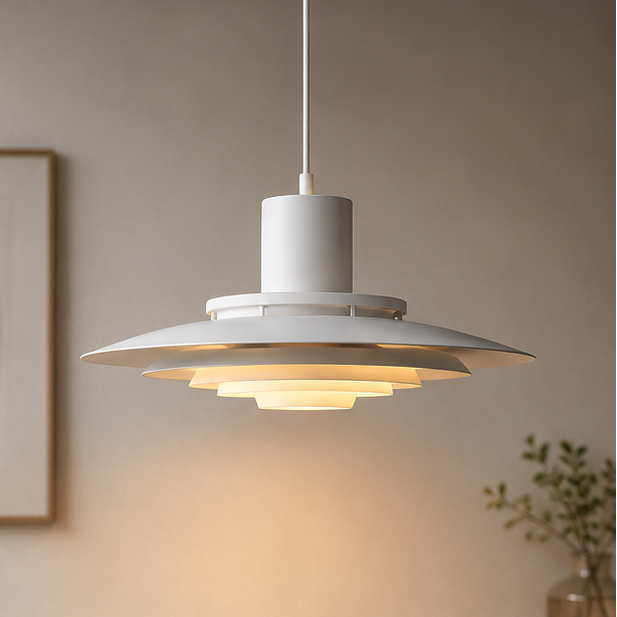 RoyaleGlow Modern Layered Aluminum Pendant Light - Contemporary Ceiling Lamp