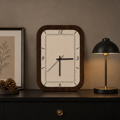 Royaleva Sculptural Wavy Wood Wall Clock, Silent Quartz Movement