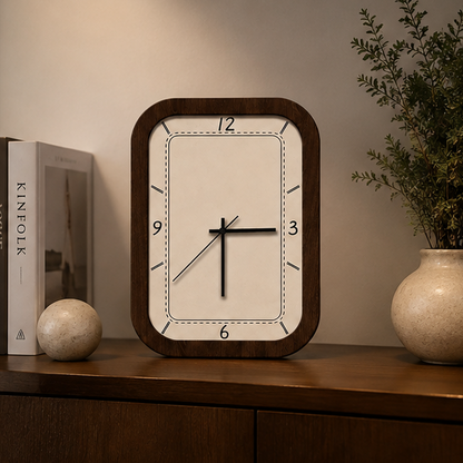 Royaleva Sculptural Wavy Wood Wall Clock, Silent Quartz Movement