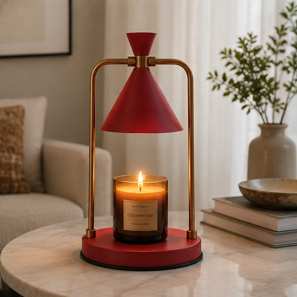 RoyaleGlow Dimmable Electric Candle Warmer Lamp - Decorative Light for Home & Garden