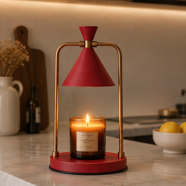 RoyaleGlow Dimmable Electric Candle Warmer Lamp - Decorative Light for Home & Garden