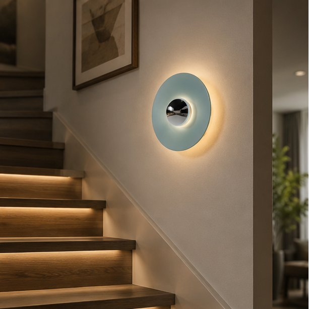 RoyaleGlow Modern Chrome UFO LED Wall Sconce for Contemporary Interiors