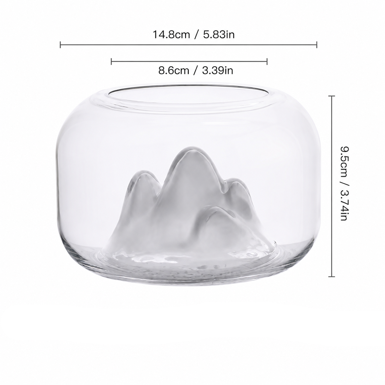 RoyaleGlow Mountain Aquarium Lamp - Unique LED Night Light & Desktop Decor