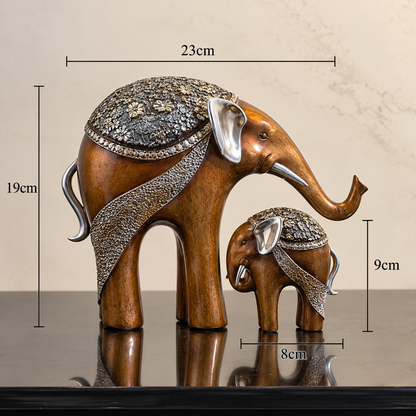 RoyaleGlow Elephant Love Statue, Feng Shui Elephant Figurine for Home Decor