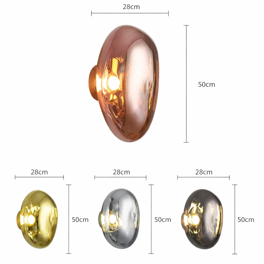 Rayvia Lava Wall Light, Modern Ambient Glass Wall Lamp for Bedroom & Living Room