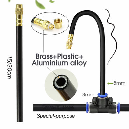 Luxora 360° Flexible Drip Irrigation Kit with 8mm Hose Garden Watering System