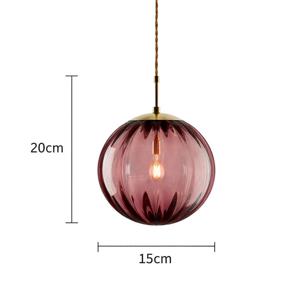 Luxora Modern LED Pendant Light - Minimalist Nordic Glass Ball Hanging Lamp