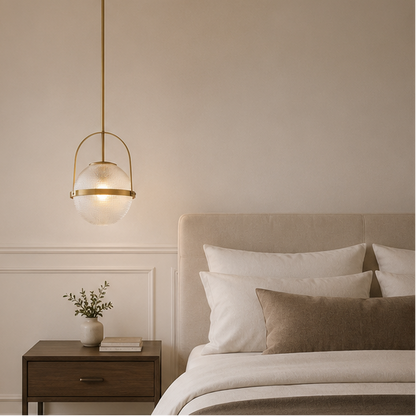 RoyaleGlow Grid Glass Globe Pendant Light0- Dimmable Kitchen Island Pendant Lamp