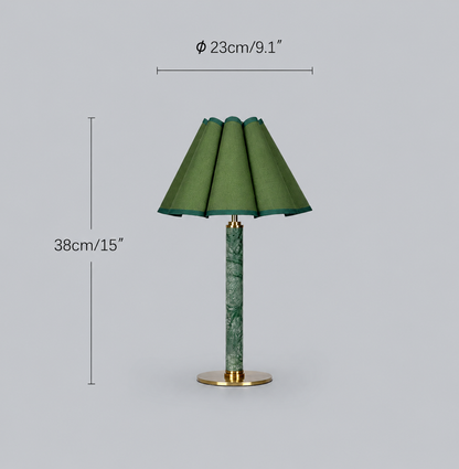 RoyaleGlow Cordless Alabaster Table Lamp - Dimmable LED & Cone Fabric Shade