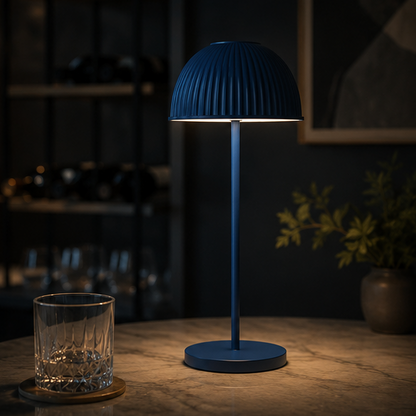 RoyaleGlow Modern Dome LED Table Lamp - Cordless, Dimmable Touch Control for Reading & Decor
