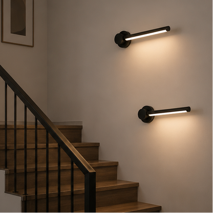 Royelux Modern Black LED Wall Sconce - Dimmable Aluminum Acrylic Light