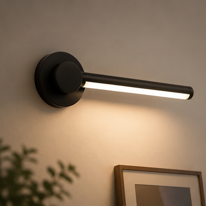 Royelux Modern Black LED Wall Sconce - Dimmable Aluminum Acrylic Light